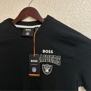 New BOSS x NFL Las Vegas Raiders Stretch-Cotton T-Shirt - Black 50504526 Men’s M